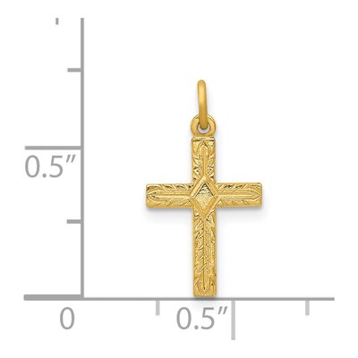 14K Yellow Gold Small Cross Pendant – view 4