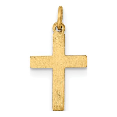 14K Yellow Gold Small Cross Pendant – view 5