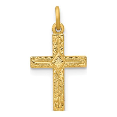 14K Yellow Gold Small Cross Pendant