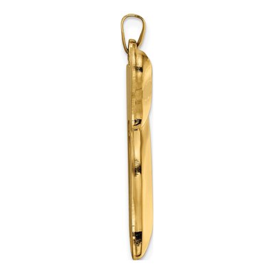 14K Yellow Gold Large Hollow Chai Symbol Pendant – view 3