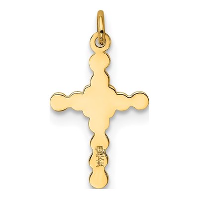 14K Yellow Gold Small Cross Charm – view 5