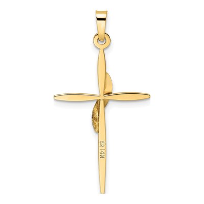14K Two-Tone Gold Methodist Cross Pendant – view 5