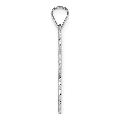 14K White Gold Eastern Orthodox Cross Pendant – view 3