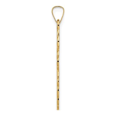 14K Yellow Gold Eastern Orthodox Cross Pendant – view 3