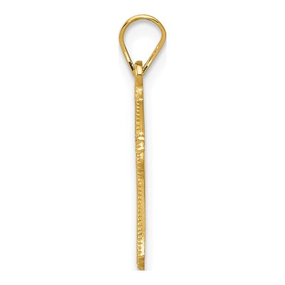 14K Yellow Gold Budded Cross Pendant – view 3