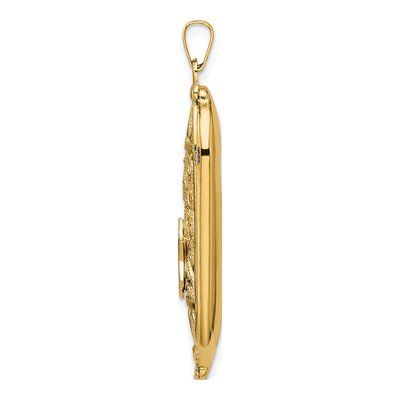 14K Yellow Gold Mezuzah Star of David Pendant – view 3