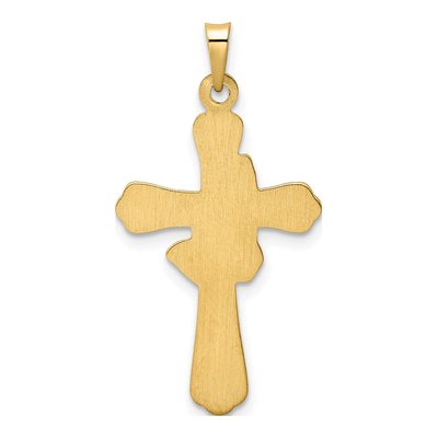 14K Yellow Gold Praying Hands Cross Pendant – view 5