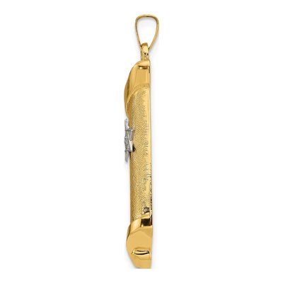 14K Two-Tone Gold Torah Scroll Star of David Pendant – view 3