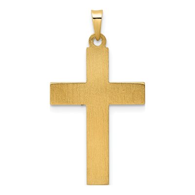 14K Two-Tone Gold INRI Crucifix Pendant – view 5