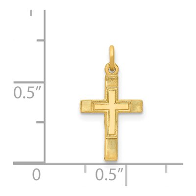 14K Yellow Gold Small Cross Pendant – view 4
