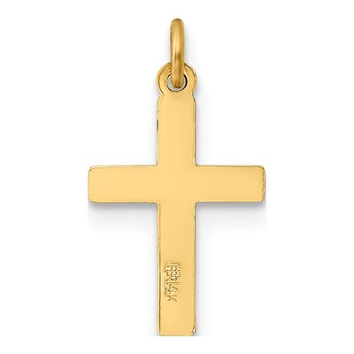 14K Yellow Gold Small Cross Pendant – view 5