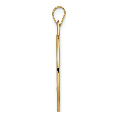 14K Yellow Gold Mazel Symbol Disc Pendant – view 3