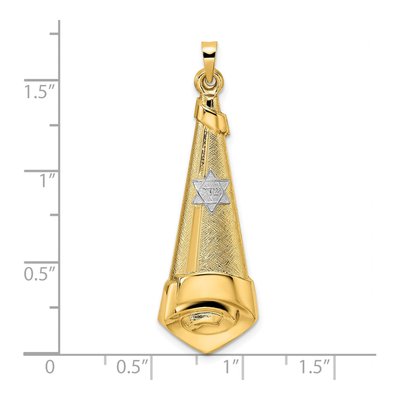 14K Two-Tone Gold Scroll Pendant – view 4