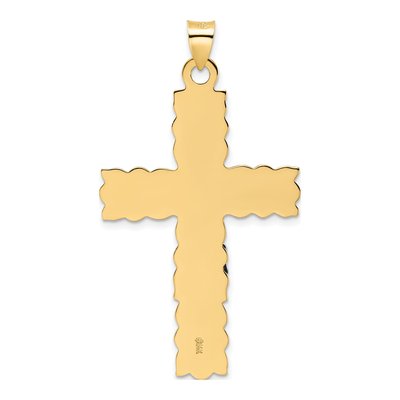 14K Two-Tone Gold INRI Crucifix Pendant – view 5