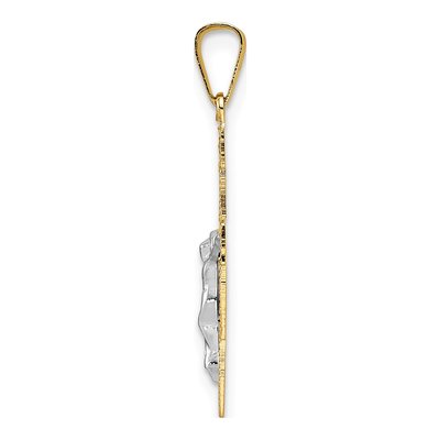 14K Two-Tone Gold Crucifix Pendant – view 3