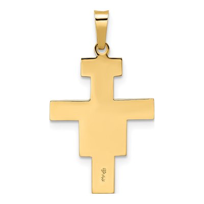 14K Two-Tone Gold Crucifix Pendant – view 5