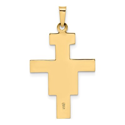 14K Two-Tone Gold Crucifix Pendant – view 5