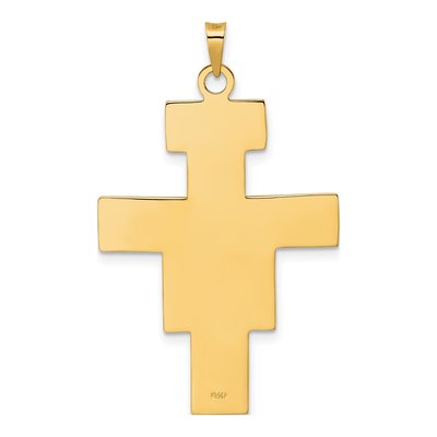 14K Two-Tone Gold Cross Pendant – view 5