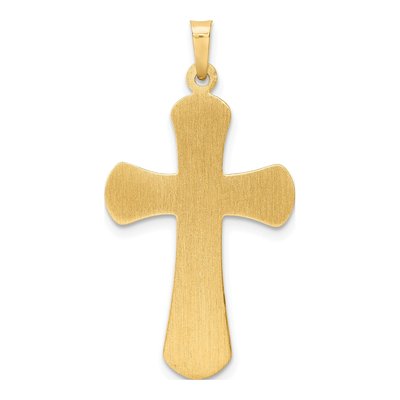 14K Two-Tone Gold INRI Crucifix Pendant – view 5
