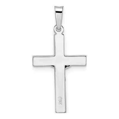 14K White Gold INRI Crucifix Pendant – view 5