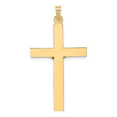 14K Two-Tone Gold INRI Crucifix Pendant – view 5
