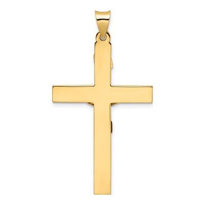 14K Two-Tone Gold INRI Crucifix Pendant – view 5