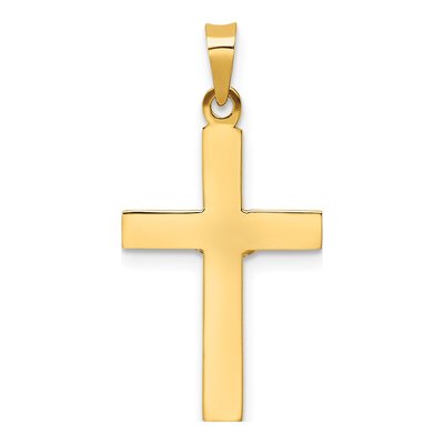 14K Two-Tone Gold INRI Crucifix Pendant – view 5