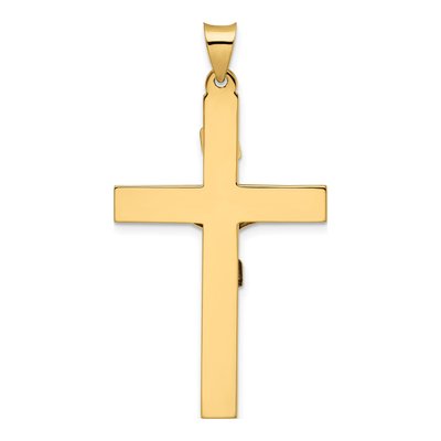 14K Two-Tone Gold INRI Crucifix Cross Pendant – view 5