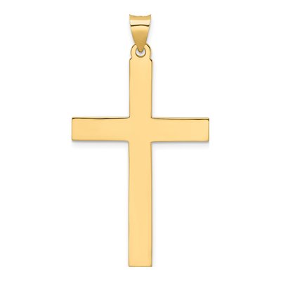 14K Yellow Gold Large Cross Pendant – view 5