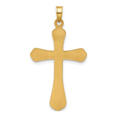 14K Yellow Gold Hollow Cross Pendant – view 4