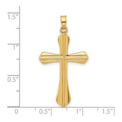 14K Yellow Gold Hollow Cross Pendant – view 5