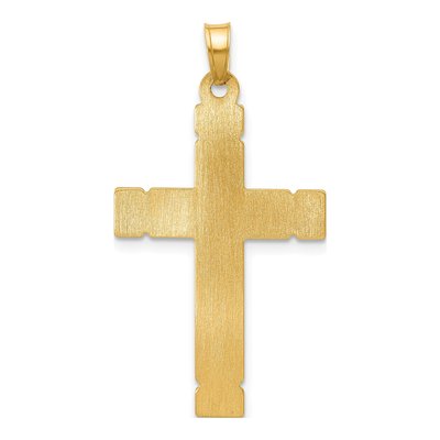 14K Two-Tone Gold INRI Crucifix Pendant – view 3