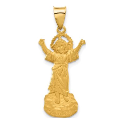 14K Yellow Gold Divine Child Jesus Pendant