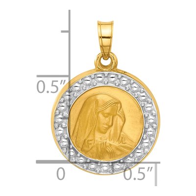 14K Yellow Gold Our of Sorrows Medal Pendant – view 4