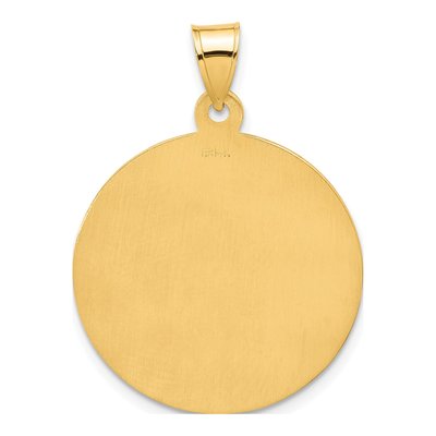 14K Yellow Gold Miraculous Medal Round Pendant – view 3