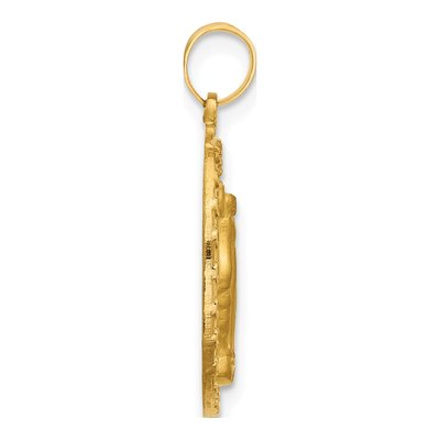 14K Yellow Gold Miraculous Medal Oval Pendant – view 2