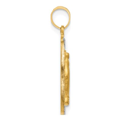 14K Yellow Gold Miraculous Medal Oval Pendant – view 3