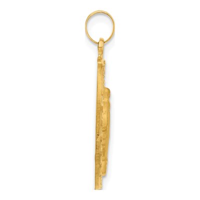 14K Yellow Gold Miraculous Medal Oval Pendant – view 3