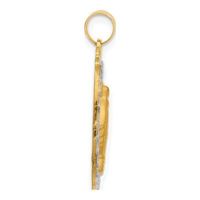 14K Yellow Gold Miraculous Medal Oval Pendant – view 3