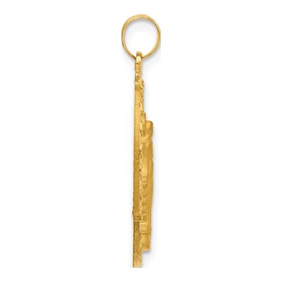 14K Yellow Gold Miraculous Medal Oval Pendant – view 3