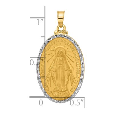 14K Yellow Gold Miraculous Medal Pendant – view 4