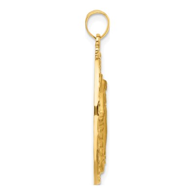 14K Yellow Gold Miraculous Medal Oval Pendant – view 3
