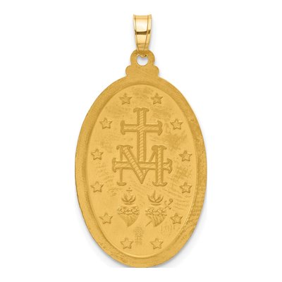 14K Yellow Gold Miraculous Medal Pendant – view 4
