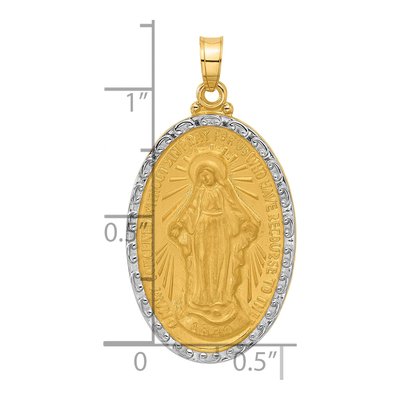 14K Yellow Gold Miraculous Medal Pendant – view 5