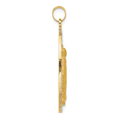 14K Yellow Gold Miraculous Medal Oval Pendant – view 3