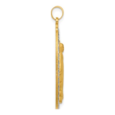 14K Yellow Gold Miraculous Medal Oval Pendant – view 3