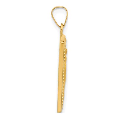 14K Yellow Gold Hollow Miraculous Medal Pendant – view 3
