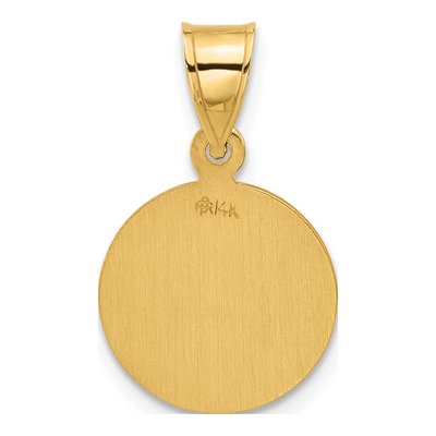14K Yellow Gold Guardian Angel Medal Pendant – view 4
