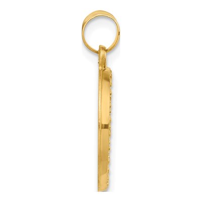 14K Yellow Gold Guardian Angel Medal Pendant – view 3