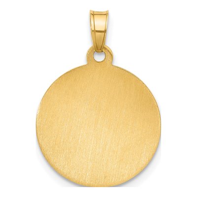 14K Yellow Gold Guardian Angel Medal Pendant – view 4